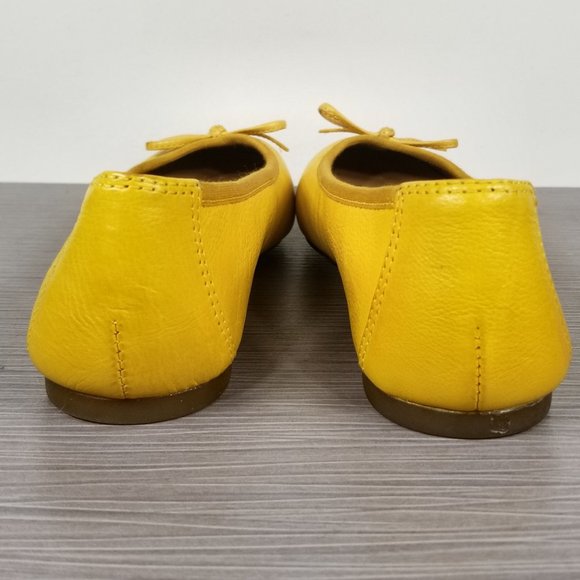 Born Brin Ballet Flat, Yellow Leather, Womens Size 6 M - Picture 5 of 10
